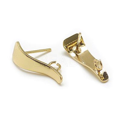 Brass Stud Earring Findings X-KK-N200-103-1