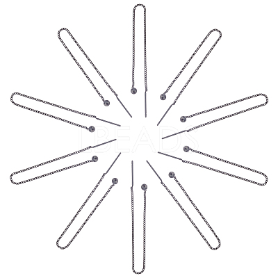 10Pcs 304 Stainless Steel Ear Thread EJEW-UN0002-02-1
