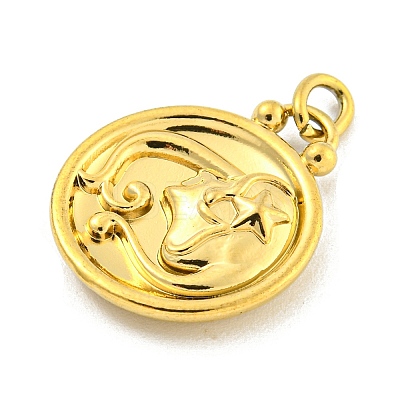 304 Stainless Steel Pendants Rhinestone Settings LS-STAS-O009-01C-G-1