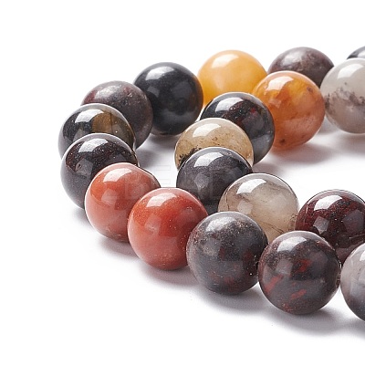 Natural Brecciated Jasper Beads Strands G-M381-01A-1