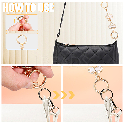 Zinc Alloy Chain Link Purse Strap Extenders AJEW-WH0479-46A-1