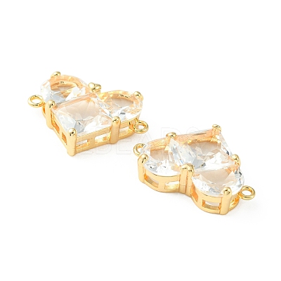 Brass Pave Cubic Zirconia Connector Charms KK-L208-04G-05-1
