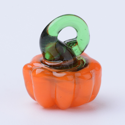 Autumn Theme Handmade Lampwork Pendants LAMP-T001-16-1