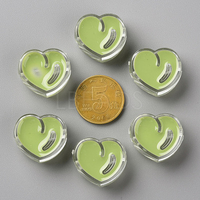 Transparent Enamel Acrylic Beads TACR-S155-004D-1