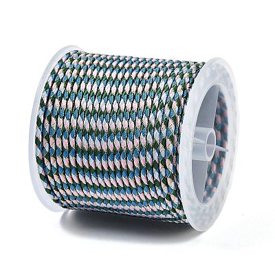 11M Polyester Braided Cord with Cotton Core & Metallic Thread OCOR-Z006-01-25-1