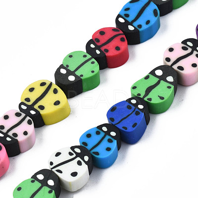 Handmade Polymer Clay Bead Strands CLAY-N011-43B-1