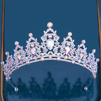 Bride Crown European Wedding Dress Headpiece Birthday Adult Gift Crystal Crown Hair Accessory ST9728380-1