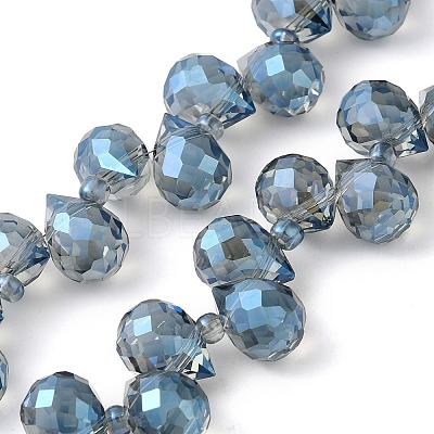 Electroplate Glass Beads Strands X-EGLA-D030-17L-1
