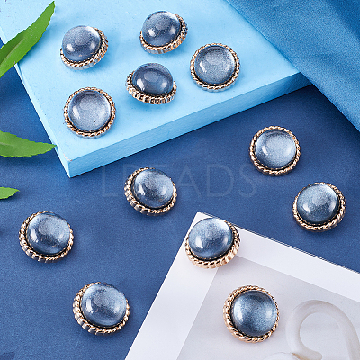 12Pcs ABS Plastic Shank Buttons BUTT-GF0003-47A-1