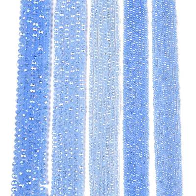 Electroplate Glass Beads Strands EGLA-A044-J4mm-B03-1