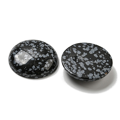 Natural Snowflake Obsidian Cabochons G-C115-02B-14-1