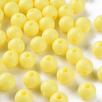 Opaque Acrylic Beads MACR-S370-C8mm-A10-1