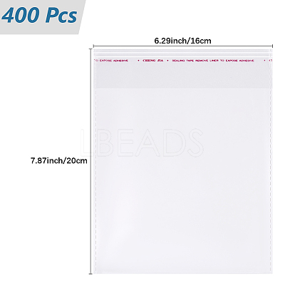 400Pcs OPP Cellophane Self Sealed Bags OPC-SP0001-03A-1