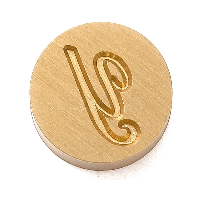 Golden Tone Brass Letter Stamps KK-R005-01Y-1