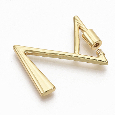 Brass Screw Carabiner Lock Charms KK-T046-001G-Z-NF-1