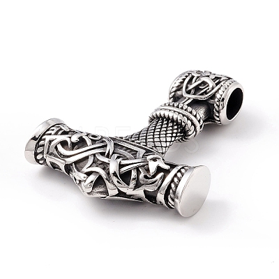 Tibetan Style 304 Stainless Steel Pendants STAS-P305-52AS-1