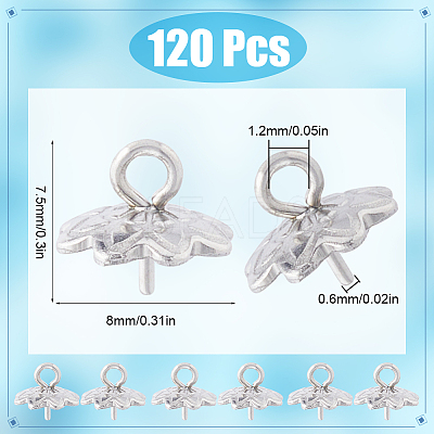 120Pcs Stainless Steel Cup Peg Bails STAS-SC0006-07-1
