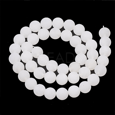 Natural White Jade Beads Strands LS-G-T106-322-1