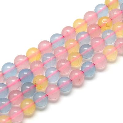 Natural Chalcedony Bead Strands G-R342-10mm-20-1