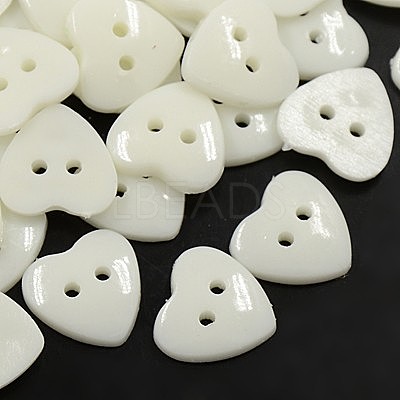 Acrylic Heart Buttons BUTT-E071-B-01-1