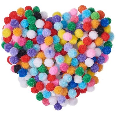 10mm Multicolor Assorted Pom Poms Balls About 2000pcs for DIY Doll Craft Party Decoration AJEW-PH0001-10mm-M-1