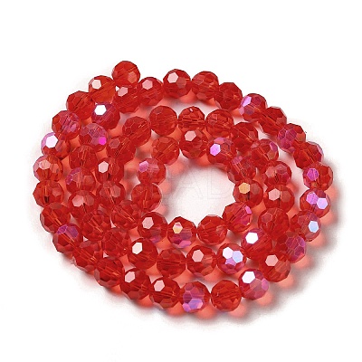 Electroplate Transparent Glass Beads Strands EGLA-A035-T8mm-L01-1