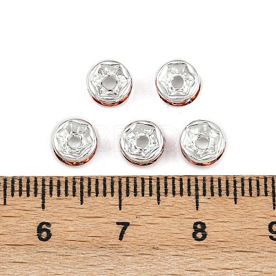 Brass Grade A Rhinestone Spacer Beads RB-A014-Z6mm-20S-1