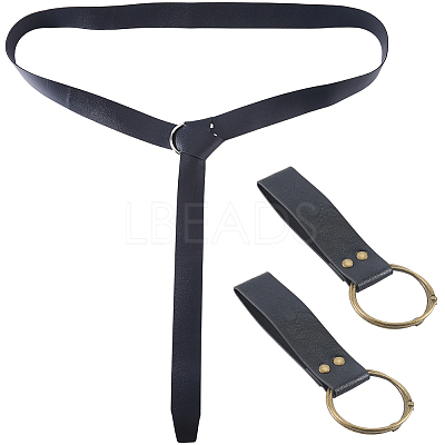 1Pc PU Leather Wrap Around Chain Belts AJEW-CL0003-70B-1