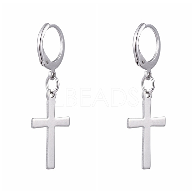 Tarnish Resistant 304 Stainless Steel Leverback Earrings EJEW-JE04185-01-1