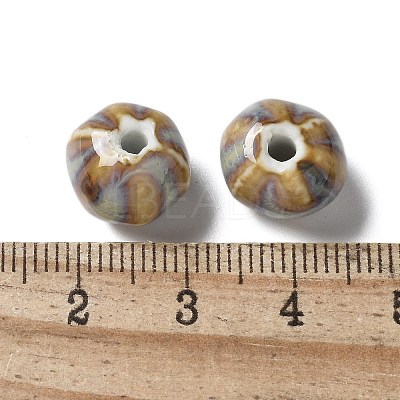 Vintage Porcelain Pumpkin Beads PORC-L080-H20-1