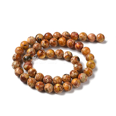 Natural Imperial Jasper Beads Strands G-I122-8mm-M-01-1