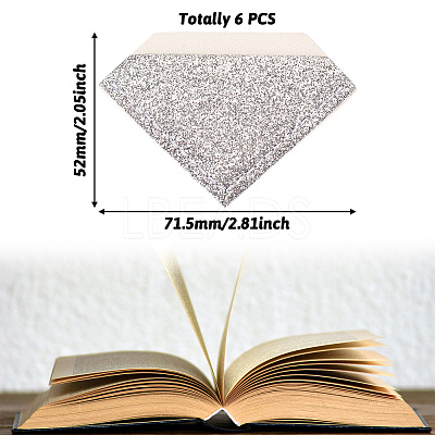 Glitter Imitation Leather Book Corner Protectors AJEW-TAC0038-03A-1
