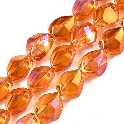 Electroplate Glass Beads Strands EGLA-T021-10E-1