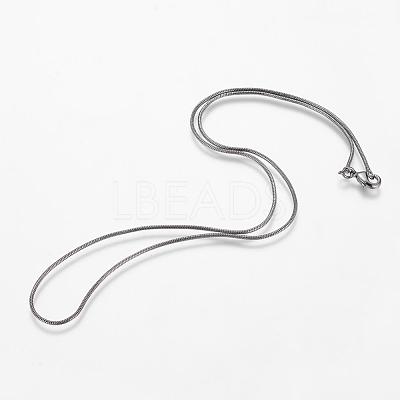 Eco-Friendly Rack Plating Brass Chain Necklaces MAK-G002-05B-A-FF-1
