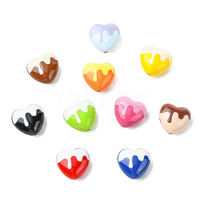 Baking Paint Opaque Acrylic Beads OACR-CJZ0001-01-1