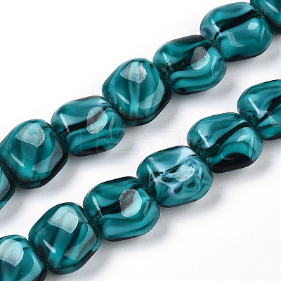 Handmade Milleflori Glass Beads Strands LAMP-M018-01A-10-1