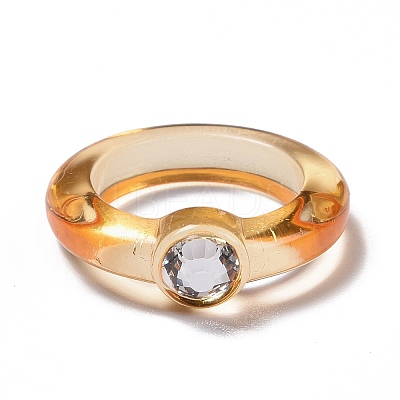Transparent Acrylic Finger Rings RJEW-T010-07A-1