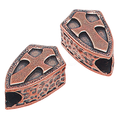 2Pcs Brass European Beads KK-DC0004-80D-1