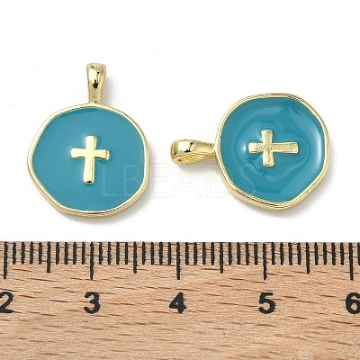 Brass Enamel Pendants KK-G417-01LG-09-1
