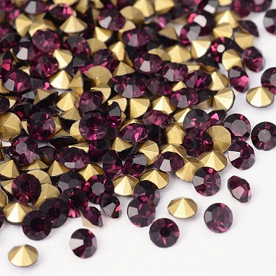 Back Plated Grade A Diamond Glass Pointed Rhinestone RGLA-SS22-016-1