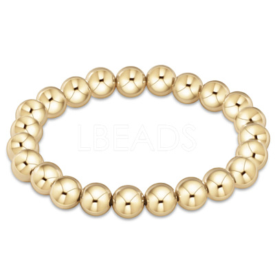 Bohemia Brass Round Beaded Stretch Bracelets TK0566-30-1