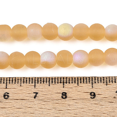 Frosted Transparent Glass Beads Strands LS-GLAA-T032-T6mm-MBB08-1