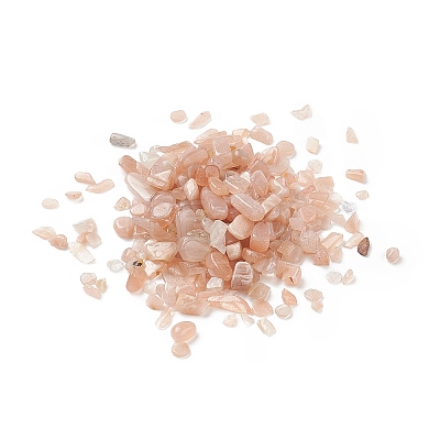 Natural Peach Moonstone Chips Beads X-G-O103-26-1