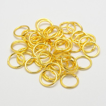 Brass Soldered Closed Jump Rings KK-WH0084-05C-G-1
