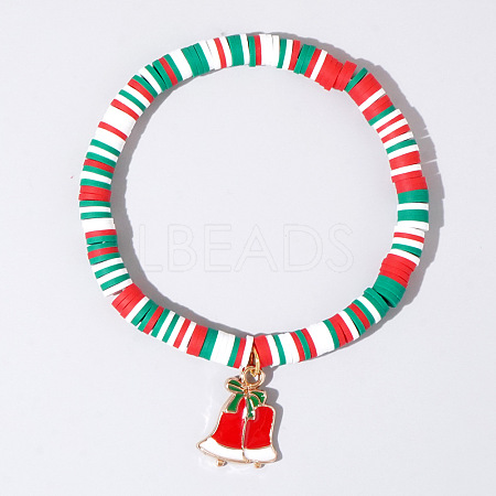 Christmas 304 Stainless Steel Enamel Charm Bracelets AH2991-21-1