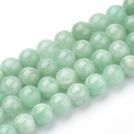 Natural Myanmar Jade/Burmese Jade Beads Strands X-G-T064-22-10mm-1