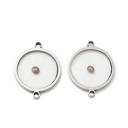 304 Stainless Steel & Mustard Seed Connector Charms SA-CBA5608-04P-1