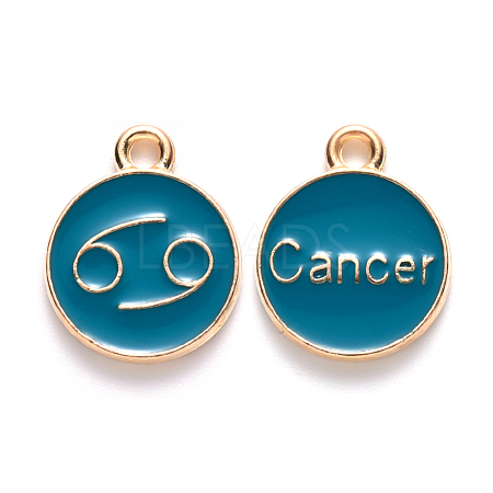 Alloy Enamel Pendants X-ENAM-S124-01B-05D-1