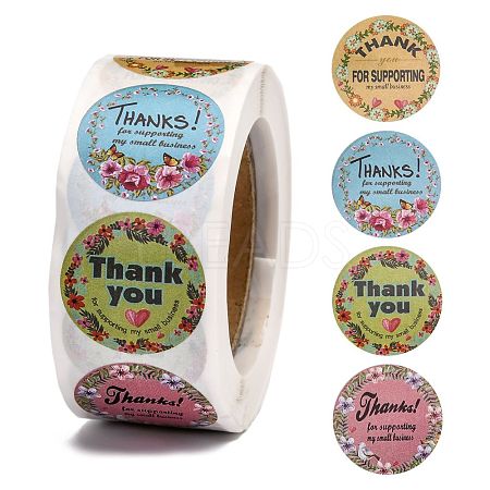 1 Inch Thank You Theme Self-Adhesive Paper Stickers DIY-K027-B07-1