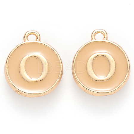 Golden Plated Alloy Enamel Charms X-ENAM-S118-06O-1